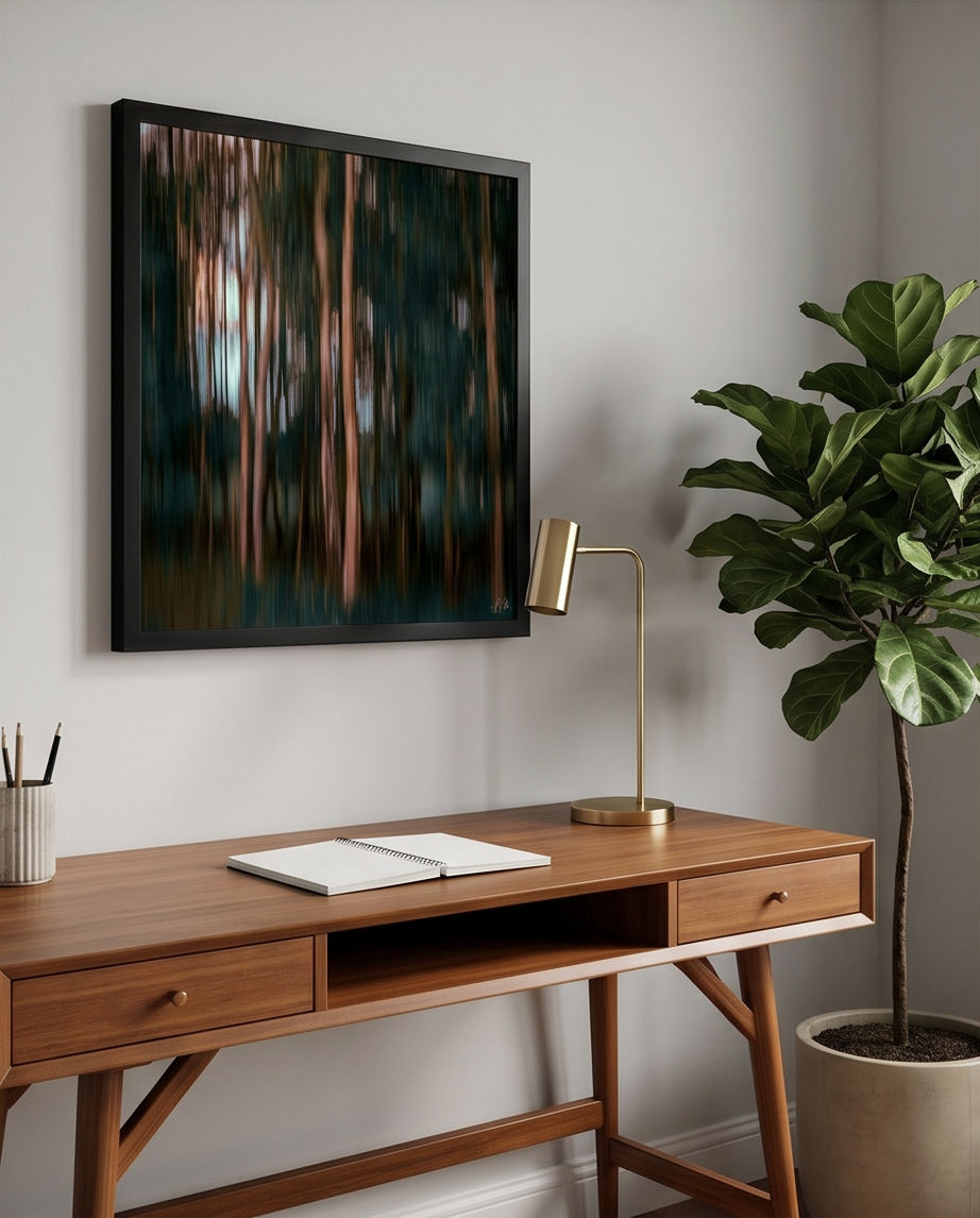 Passepartout & Künstlersignatur
modernes Arbeitszimmer