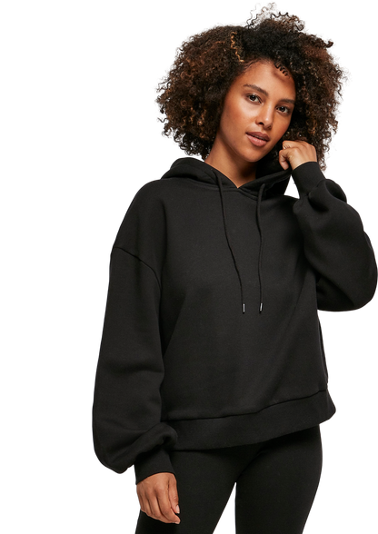 Oversized Damen Kapuzenpullover – 100 %Baumwolle 300 gsm – Flauschige Kapuze - weite Ärmel – Gemütlich & Stylisch