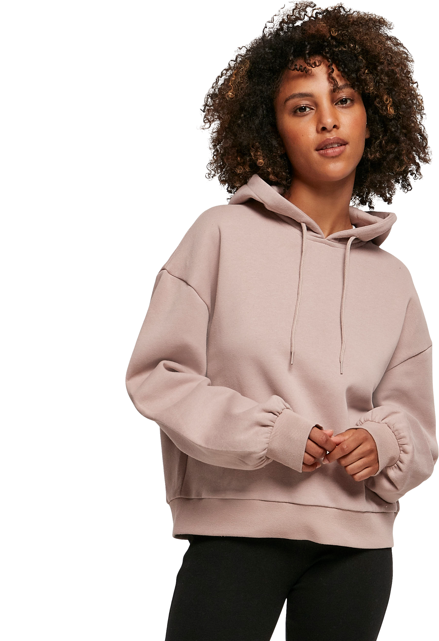 Oversized Damen Kapuzenpullover – 100 %Baumwolle 300 gsm – Flauschige Kapuze - weite Ärmel – Gemütlich & Stylisch