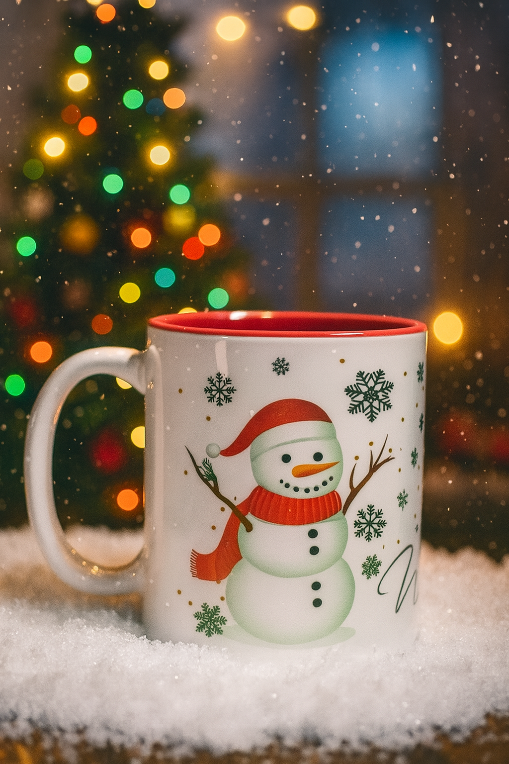 "Schneemann Tasse" - "Weihnachtstasse Schneemann"- "Tasse Frohe Weihnachten".