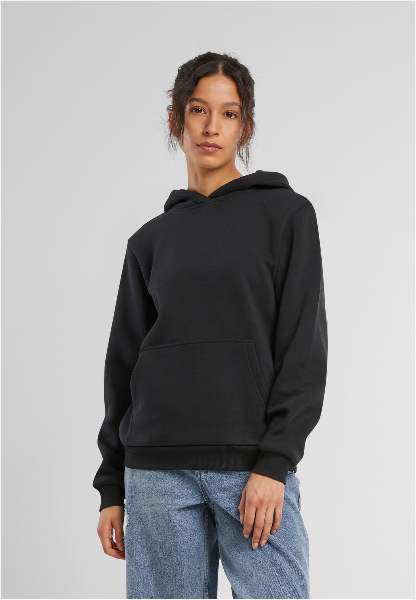 Klassischer Damen Hoodie in Schwarz