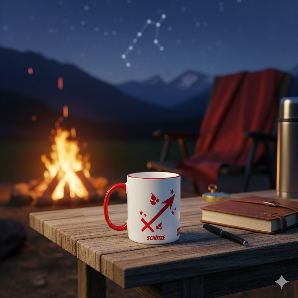 Entfache dein inneres Feuer – Die exklusive Schütze-Tasse für Abenteurer!