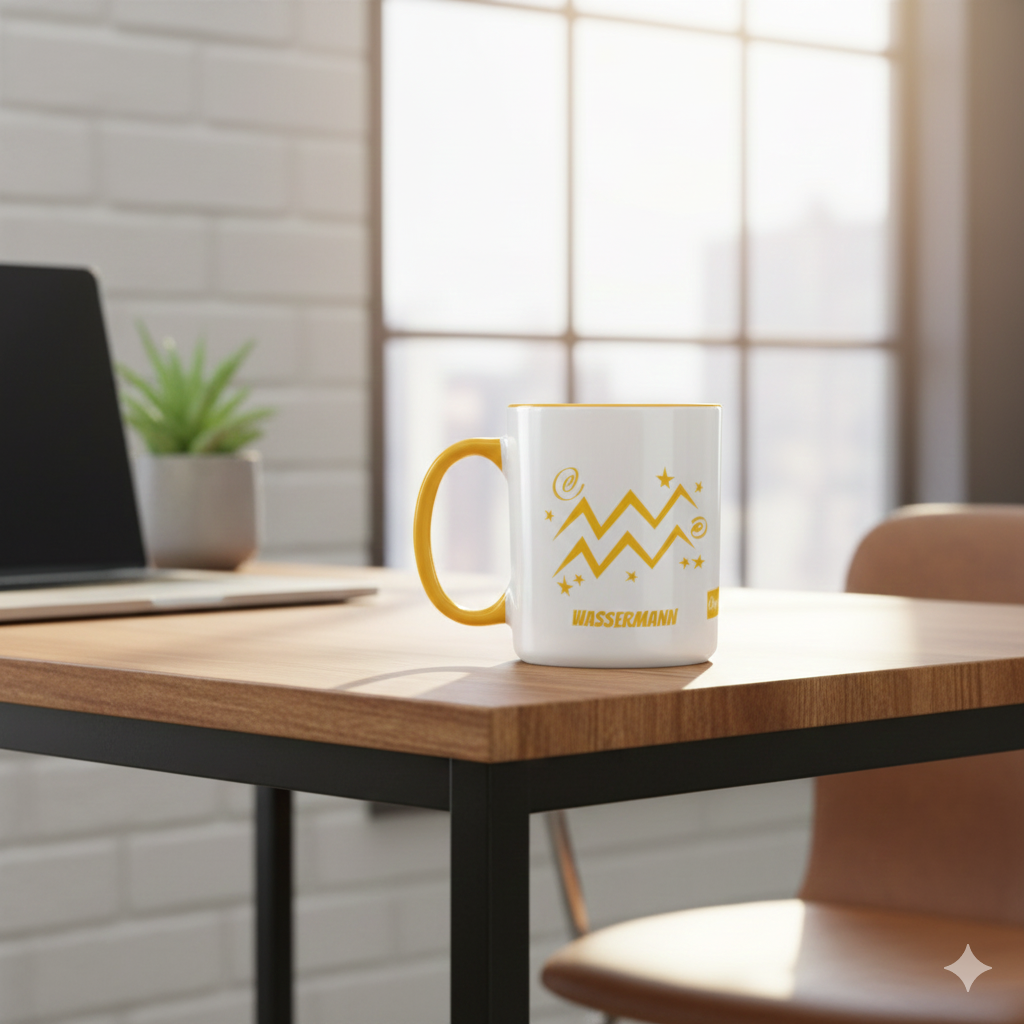 Entdecken Sie die Steinbock Sternzeichen-Tasse in Gold-Optik. Mit Sternbild & Charaktereigenschaften.