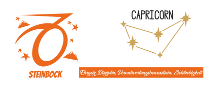 Premium Sternzeichen-Tasse Steinbock (Capricorn) – Keramikbecher mit Berg-Motiv & Gold-Konstellation