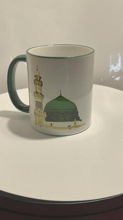 „Keramiktasse mit Prophetenmoschee – Geschenkidee Ramadan & Islam“