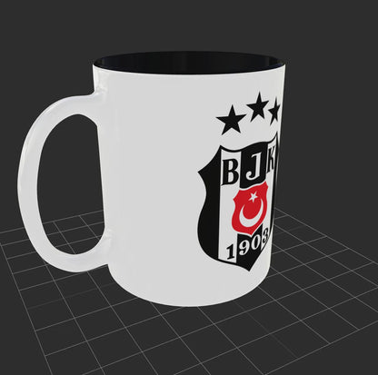 Beşiktaş Fan Tasse – Offizielles BJK Logo mit 3 Sternen und 1903, Trinkbecher, Fanartikel, Besiktas Istanbul, BJK, Geschenk
