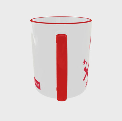 Premium Sternzeichen-Tasse Schütze (Sagittarius) – Keramikbecher mit Gold-Konstellation & roten Akzenten