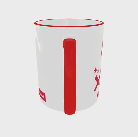 Premium Sternzeichen-Tasse Schütze (Sagittarius) – Keramikbecher mit Gold-Konstellation & roten Akzenten